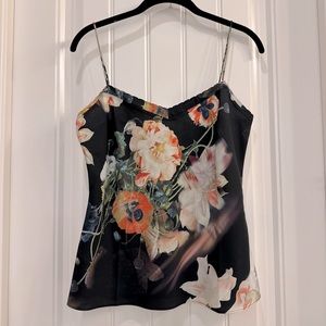 Ted baker floral print silky camisole size Medium